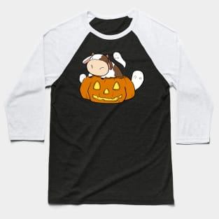 Spooky Halloween Cow Baseball T-Shirt